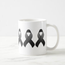 Black Awareness Ribbon Mug by jamieco Black Awareness Ribbon Mug