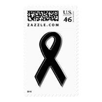 Black Awareness Ribbon postage