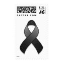 Black Awareness Ribbon Postage postage by jamieco Black Awareness Ribbon Postage postage