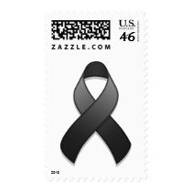 Black Awareness Ribbon Postage