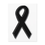 Black Awareness Ribbon Postcard