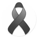 Black Awareness Ribbon Round Sticker