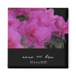 Black Azalea Flower Save the Date Magnet