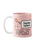 BLACK BABY, PINK ONESIE COFFEE MUGS