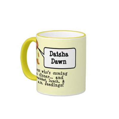Black Baby, Yellow Onesie Mugs by CrazyCups