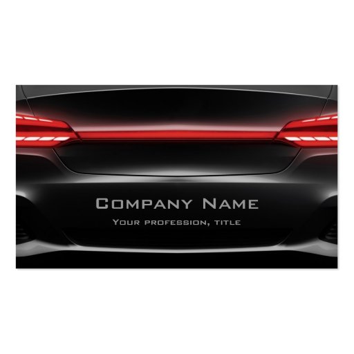 Black Back Of The Car Business Card (front side)