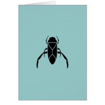 Black Back Swimmer Insect Graphic Print Card