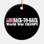 Black Back-To-Back USA Champs ornaments