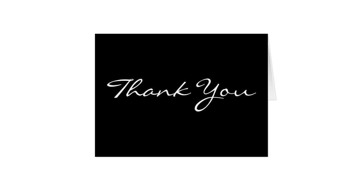 black background business thank you cards zazzle black thank you cards