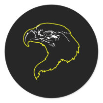 Black Bad Ass Eagle Head stickers by WhiteTiger_LLC Black Bad Ass Eagle Head stickers