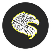 Black Bad Ass Eagle Head stickers by WhiteTiger_LLC Black Bad Ass Eagle Head stickers