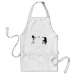 black bad ninja fighting granny apron