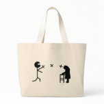black bad ninja fighting granny canvas bag