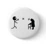 black bad ninja fighting granny pinback button