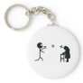 black bad ninja fighting granny keychains