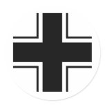 Black Balkan cross of Luftwaffe Round Sticker