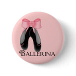 Black Ballerina Slippers 2 Button buttons