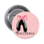 Black Ballerina Slippers 2 Button buttons