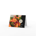 Black band custom photo monogram letter thank you card