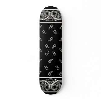 Black Bandana Skateboard skateboard