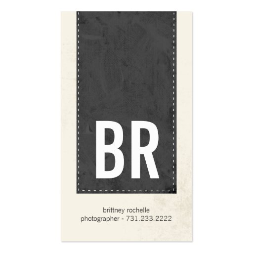 Black Banner Name Design Business Cards