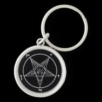 Black Baphomet Key Chain keychains