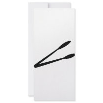 black barbecue tongs icon rack cards
