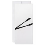 black barbecue tongs icon custom rack cards