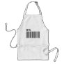 black barcode 50 per cent icon apron