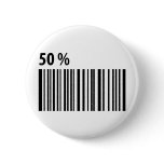 black barcode 50 per cent icon button