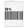 black barcode 50 per cent icon card