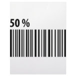 black barcode 50 per cent icon custom letterhead