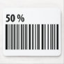 black barcode 50 per cent icon mouse pads