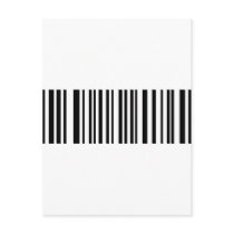 black barcode icon postcards