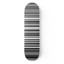 Black Barcode Skateboard Deck