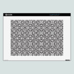 Black Baroque Damask Pattern skins