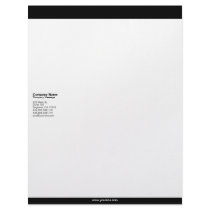 Black Bars Letterhead by Personalization_Shop Black Bars Letterhead