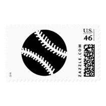 black baseball icon postage