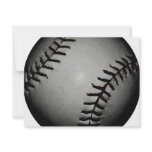Black baseball custom invite