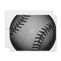 Black baseball custom invite
