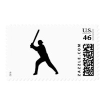 black baseball player postage