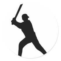 black baseball player stickers