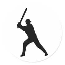 black baseball player stickers