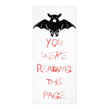 Black  Bat Bookmark Template Rack Card Template