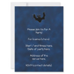 Black Bat Cartoon, in Night Sky. Personalized Announcement