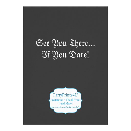 Black Bat Spooky Halloween Birthday Party Invite