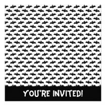 Black Bats Halloween Invitation invitations