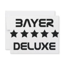 black bayer deluxe icon invitations