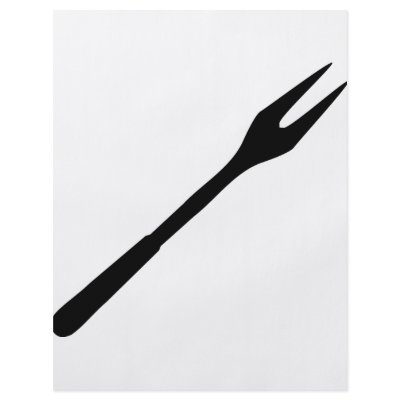 black BBQ fork icon Personalized Flyer by TomaniacLines