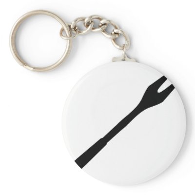 black BBQ fork icon Keychain by TomaniacLines